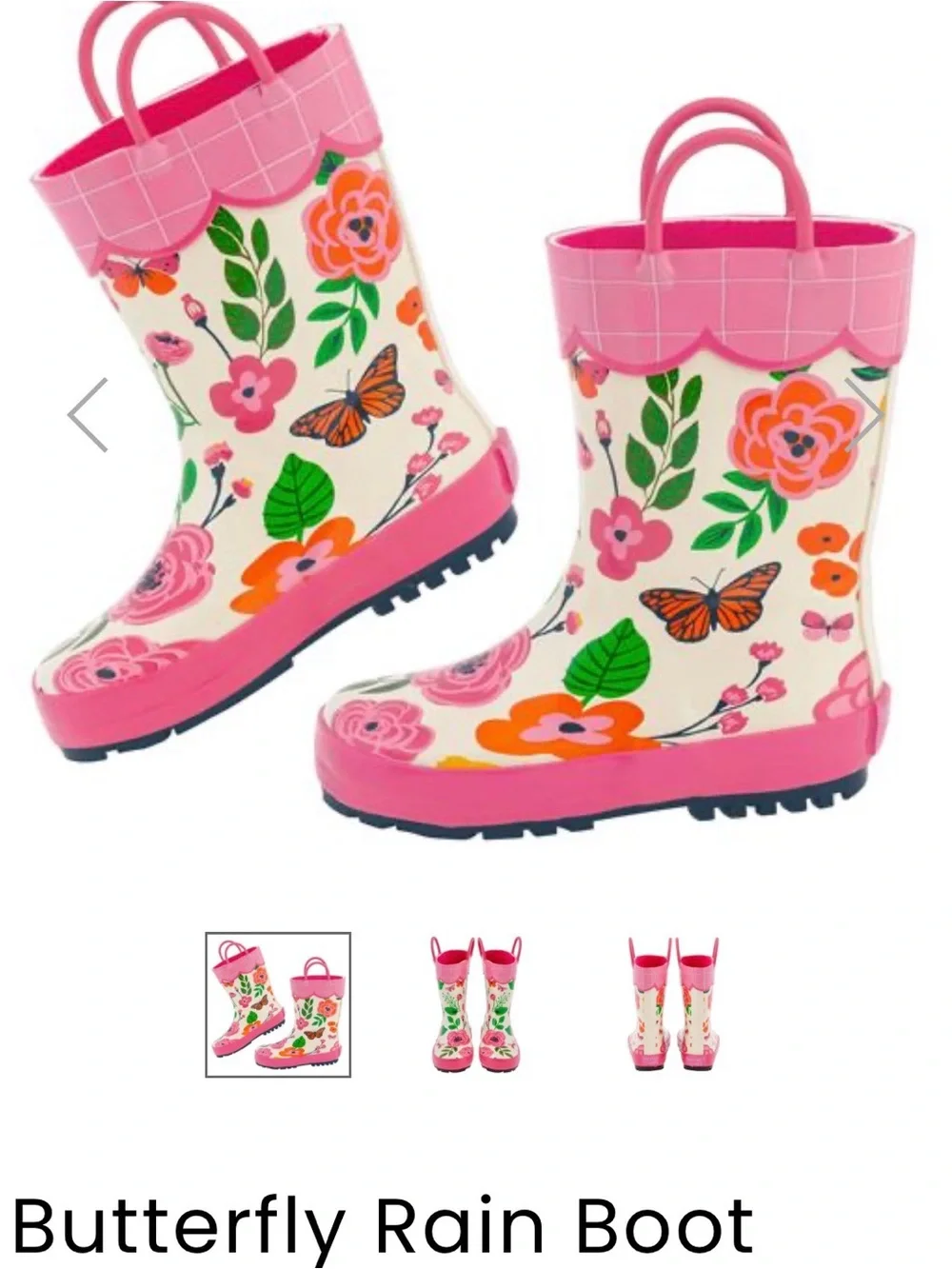 Stephen Joseph Girls Pink Floral boots